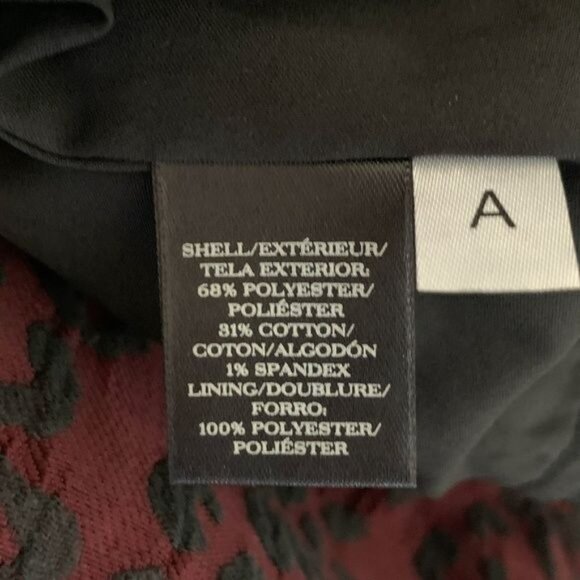 Ann Taylor Skirt Womens Size 6 Red Black Leopard Flounce Peplum Work Mini - Picture 9 of 9